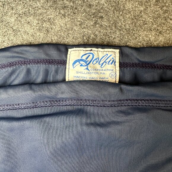 Vintage Dolfin Men’s Swim Brief – Navy with Yellow Accents size 32 - Picture 3 of 10